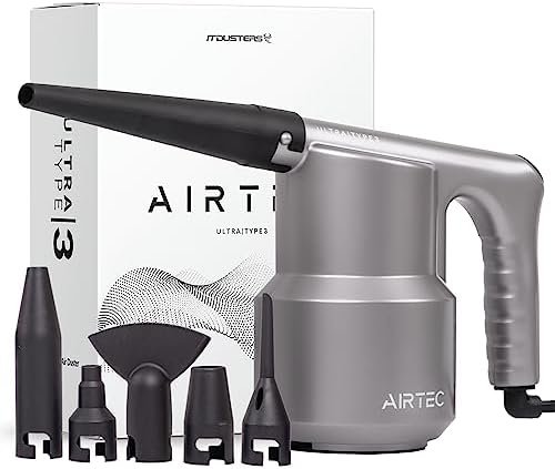 IT Dusters AirTec Ultra Electric Air Duster Blower for PC, Laptop, Console, Electronics and Home Cleaning, Environmental Alternative to Spray air can Duster Keyboard Cleaner (Type 3)