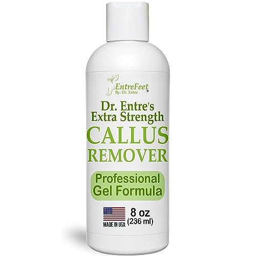 Dr. Entre's Callus Remover Gel: 8oz Extra Strength Callus Remover for Feet, Foot Callus Remover, Foot Care, Pedicure Tools Supplies, Dead Skin Remover