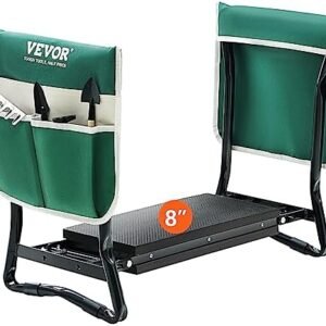 VEVOR Folding Garden Kneeler and Seat Heavy Duty, Widened 8" EVA Foam Pad, Portable Garden Stool with Tool Bags, Gardening Bench to Relieve Knee & Back Pain, Great Gifts for Seniors, Women, Parents