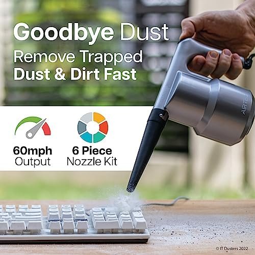 IT Dusters AirTec Ultra Electric Air Duster Blower for PC, Laptop, Console, Electronics and Home Cleaning, Environmental Alternative to Spray air can Duster Keyboard Cleaner (Type 3) - Image 2
