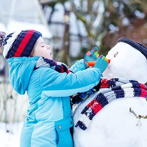 Whaline 9 Pairs Kids Anti-Skid Magic Gloves Stretchy Winter Warm Knitted Gloves Colorful Full Finger Grip Anti-Slip Children Gloves for Boys Girls Outdoor Sports - Image 6