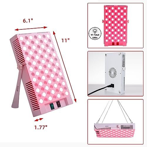 Red Light Therapy Device lamp for Face Body.660nm and Near-Infrared 850nm LED Light Combo for Skin Beauty, Pain Relief of Muscles and Joints - Image 6