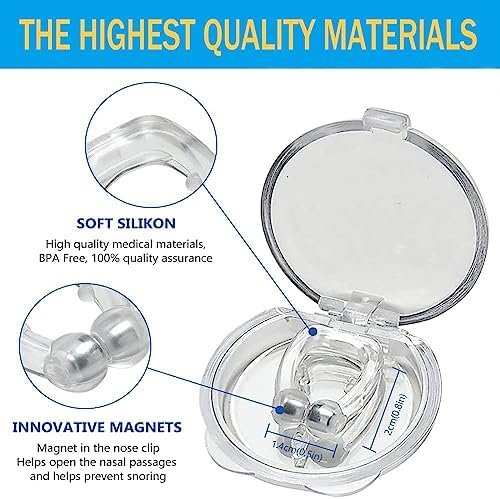 Snore Stopper,Anti Snoring Devices(8 Pack),Silicone Magnetic Stop Snoring Solution,2023 Upgraded Snoring Devices for Men and Women,Anti Snoring Nose Clip - Image 2