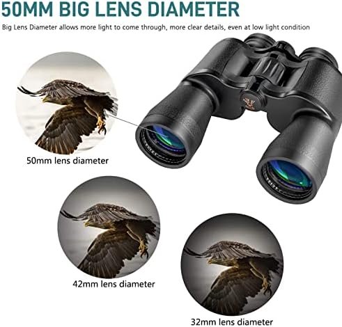 Binoculars 20x50 for Adults,Waterproof/Professional Binoculars Durable & Clear BAK4 Prism FMC Lens,Suitable for Concert and Outdoor Sports,Bird Watching - Image 4