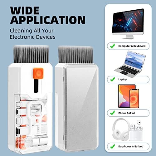 Keyboard Cleaning Kit Laptop Cleaner, 10-in-1 Computer Screen Cleaning Brush Tool, Multi-Function PC Electronic Cleaner Kit Spray for iPad iPhone Pro, Earbuds, Camera Monitor, All-in-One with Patent - Image 6