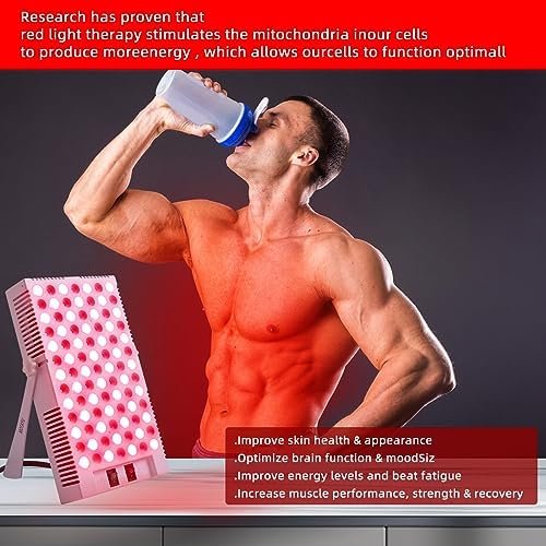 Red Light Therapy Device lamp for Face Body.660nm and Near-Infrared 850nm LED Light Combo for Skin Beauty, Pain Relief of Muscles and Joints - Image 2