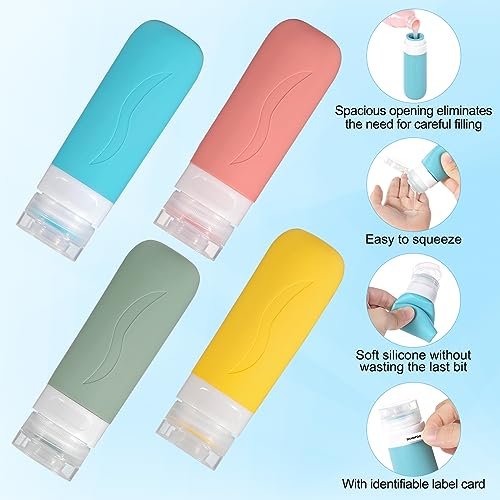 IMPORX 19 Pack Travel Size Toiletries Containers Refillable Perfume Bottles Tsa Approved Travel Toiletry Bag For Women Must Haves Accessories Travel Essentials - Image 4