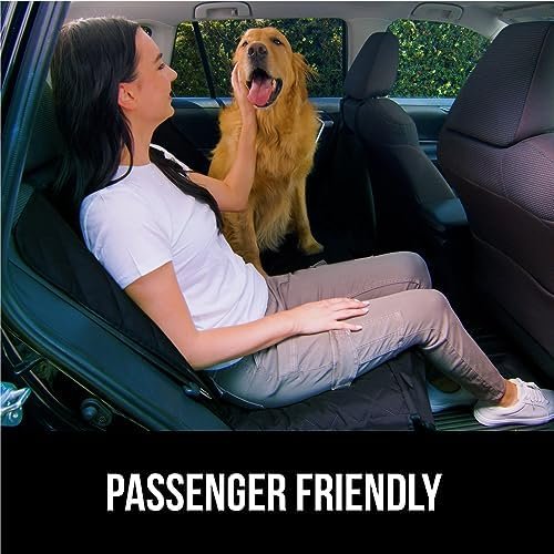 Gorilla Grip Waterproof Heavy Duty Easy Clean Dog Car Seat Cover, Grip Dot Backing, Back Seat Protector for Dogs Muddy Paws, Tear Resistant Hammock, Truck Sedan SUV, Pet Travel Accessories, Black - Image 7
