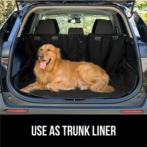 Gorilla Grip Waterproof Heavy Duty Easy Clean Dog Car Seat Cover, Grip Dot Backing, Back Seat Protector for Dogs Muddy Paws, Tear Resistant Hammock, Truck Sedan SUV, Pet Travel Accessories, Black - Image 9