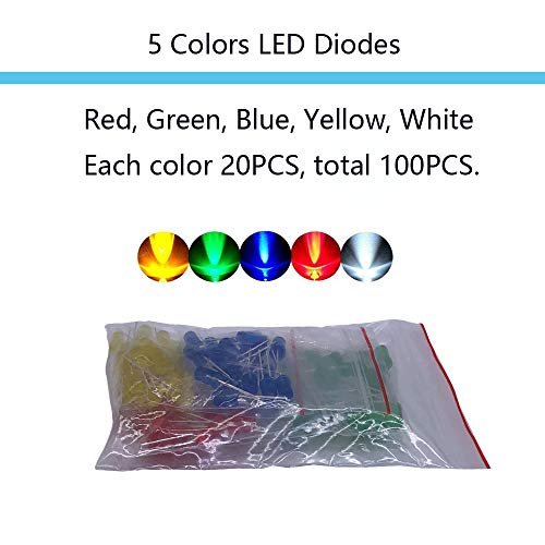 MOGAOPI Electronic Component Kit & Total 1390 Pcs, LED Diodes, Metal Film Resistors, Electrolytic Capacitor Package, Common Diodes, Ceramic Capacitors, Common Transistor Assortment Box - Image 2