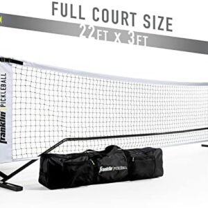 Franklin Sports Pickleball Nets - Portable Outdoor Pickleball Net Systems - Official Regulation Size 22' Foot Pickleball Net with Travel Bag - Portable Pickleball Court Nets for Official Size Court