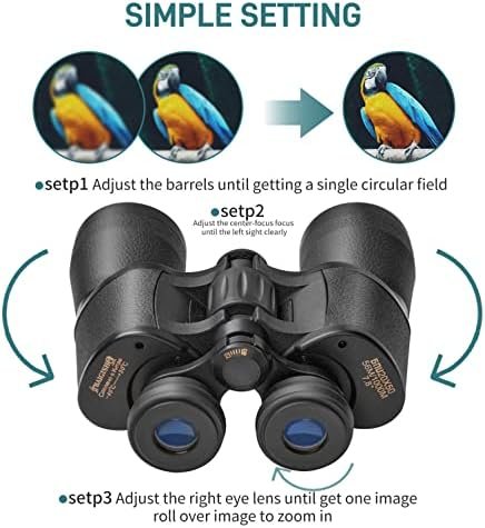 Binoculars 20x50 for Adults,Waterproof/Professional Binoculars Durable & Clear BAK4 Prism FMC Lens,Suitable for Concert and Outdoor Sports,Bird Watching - Image 3