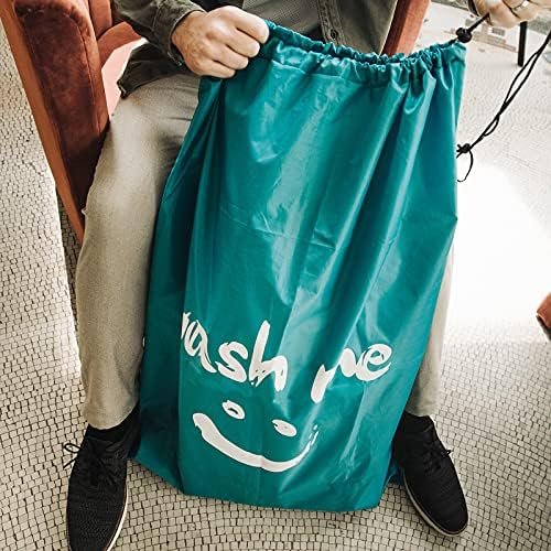 HOMEST 2 Pack XL Wash Me Travel Laundry Bag, Dirty Clothes Organizer, Large Enough to Hold 4 Loads of Laundry, Easy Fit a Laundry Hamper or Basket - Image 6