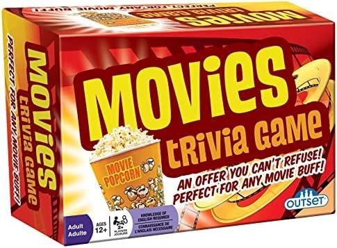 Cobble Hill Puzzle Company Ltd. Outset Media Movies Trivia Game - Party Game - Family Game - Travel Game - Fun and Easy to Play - 1200 Trivia Questions - for 2 or More Players - Ages 12+