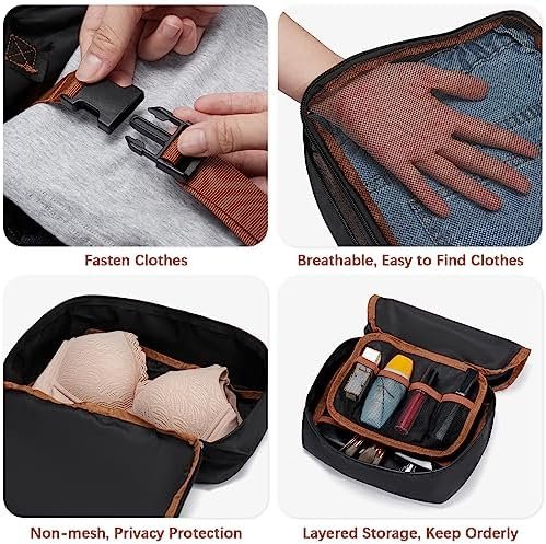 Packing Cubes, 8 Set Luggage Packing Organizers Travel Cubes Suitcase Organizer Bags Set for Travel Accessories - Image 7