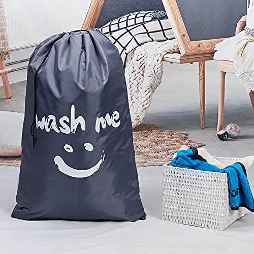 HOMEST 2 Pack XL Wash Me Travel Laundry Bag, Dirty Clothes Organizer, Large Enough to Hold 4 Loads of Laundry, Easy Fit a Laundry Hamper or Basket - Image 2