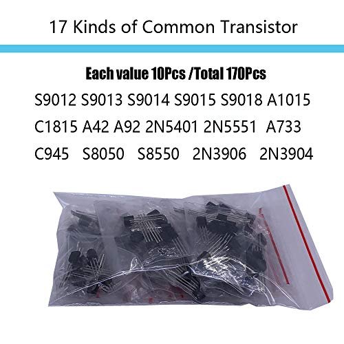 MOGAOPI Electronic Component Kit & Total 1390 Pcs, LED Diodes, Metal Film Resistors, Electrolytic Capacitor Package, Common Diodes, Ceramic Capacitors, Common Transistor Assortment Box - Image 7