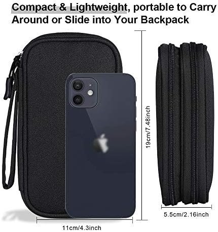 DDgro Electronics Travel Organizer, Tech Accessories Pouch Bag for Cables/Charger & Cords/Power Bank/Magic Mouse/Earphone (Small, Black) - Image 3
