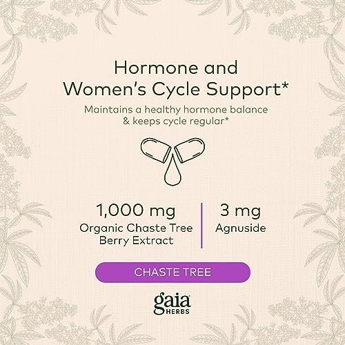 Gaia Herbs Vitex Berry (Chaste Tree) - Supports Hormone Balance & Fertility for Women - Helps Maintain Healthy Progesterone Levels to Support Menstrual Cycle Health - 120 Vegan Caps (60-Day Supply) - Image 3