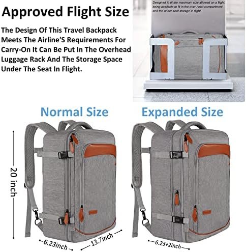 Carry on Backpack, Extra Large 50L Airline Approved Travel Backpacks with 3 Packing Cubes for Women Men, Water Resistant Expandable Overnight Luggage Daypack Business Suitcase Weekender Duffel Bag - Image 2