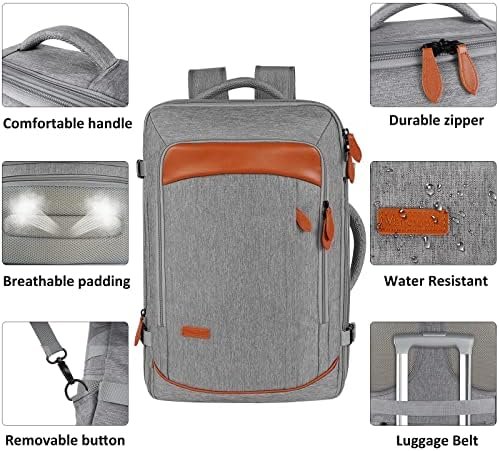 Carry on Backpack, Extra Large 50L Airline Approved Travel Backpacks with 3 Packing Cubes for Women Men, Water Resistant Expandable Overnight Luggage Daypack Business Suitcase Weekender Duffel Bag - Image 6