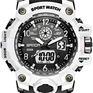 KXAITO Men's Watches Sports Outdoor Waterproof Military Wrist Watch Date Multi Function Tactics LED Alarm Stopwatch 3169