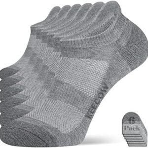 KEECOW Performance Comfort No Show Ankle Cushion Socks for Men & Women, Athletic, Tab, Short, Socks for Running, Outdoor