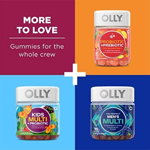 OLLY Women's Multivitamin Gummy, Overall Health and Immune Support, Vitamins A, D, C, E, Biotin, Folic Acid, Adult Chewable Vitamin, Berry, 45 Day Supply - 90 Count (Pack of 1) - Image 7