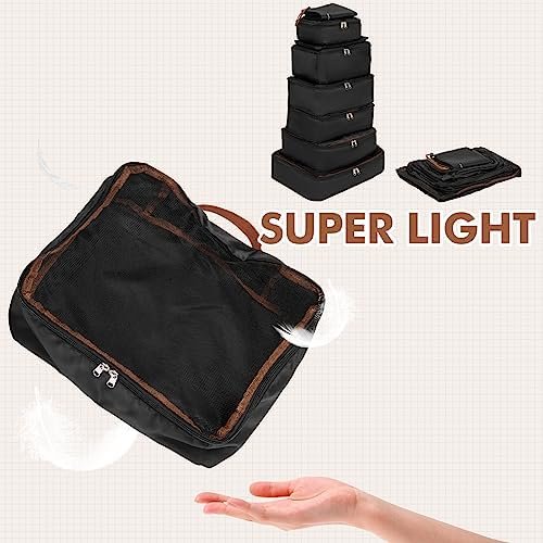 Packing Cubes, 8 Set Luggage Packing Organizers Travel Cubes Suitcase Organizer Bags Set for Travel Accessories - Image 8