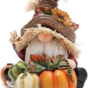 Hodao Fall Thanksgiving Pumpkin Gnomes Decorations Handmade Swedish Tomte Gnomes Elf for Fall Thanksgiving Decor Gift - Fall Thanksgiving Party Home Gnomes Decor - Thanksgiving Autumn Gift