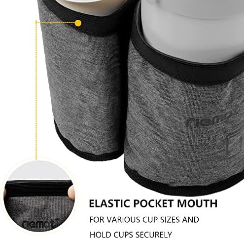 riemot Luggage Travel Cup Holder Free Hand Drink Carrier - Hold Two Coffee Mugs - Fits Roll on Suitcase Handles - Gifts for Flight Attendants Travelers Accessories - Image 4