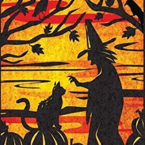 Toland Home Garden 1010448 Witch's Best Friend Halloween Garden Flag 28x40 Inch Double Sided for Outdoor Fall House Yard Decoration