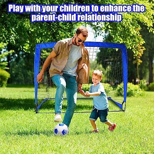 Kids Soccer Goals for Backyard, 2 of 4' x 3' Portable Soccer Nets Training Equipment, Pop Up Soccer Net for Youth Outdoor Sports Games - Image 5