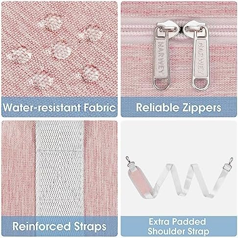 Carry on luaggage 22x14x9 Airlines Approved Foldable Carry on Bag Travel Duffel Packable Duffle Overnight for Women 40L (Pink) - Image 4